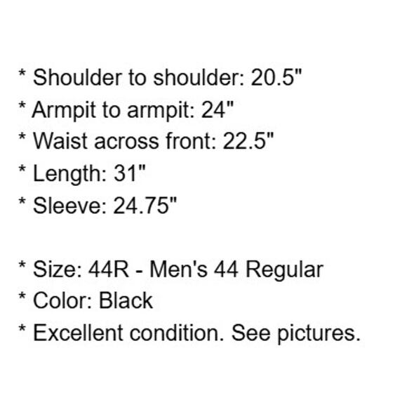 Joseph Abboud Sport Coat Mens 44R Black Wool Jacket Loro Piana Super 120s Blazer - Picture 5 of 16